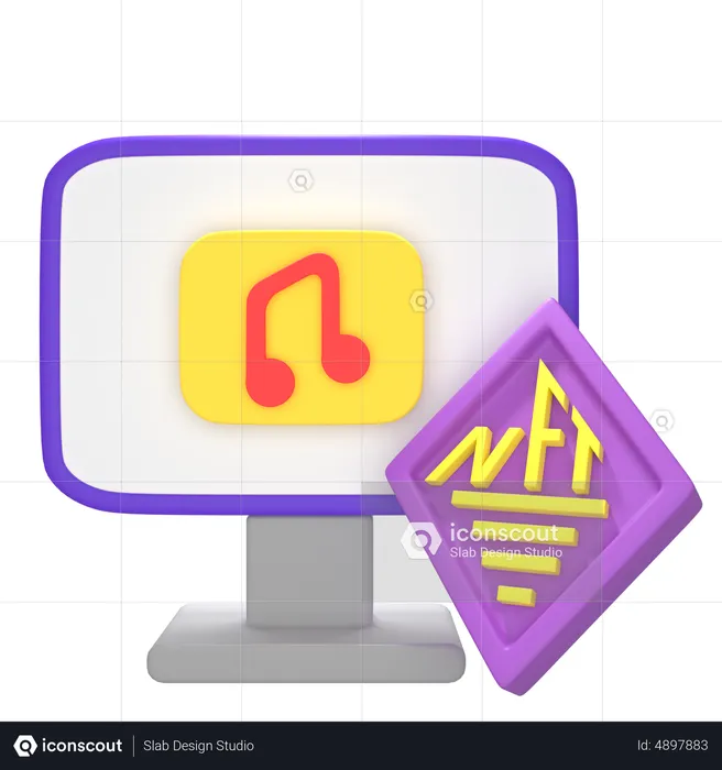 Musica nft  3D Icon