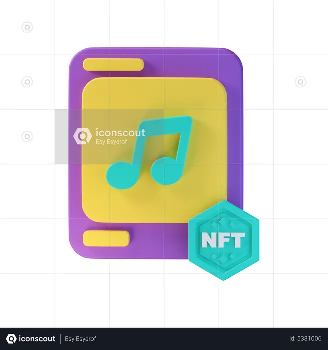 Musique nft  3D Icon