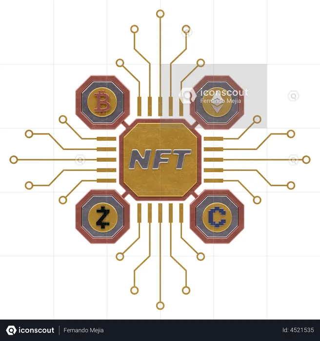 Nft Network  3D Icon