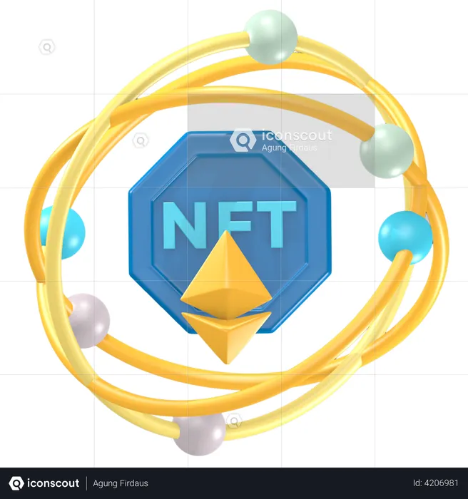 NFT Network  3D Illustration
