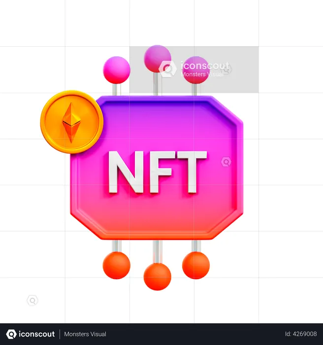 NFT-Netzwerk  3D Illustration