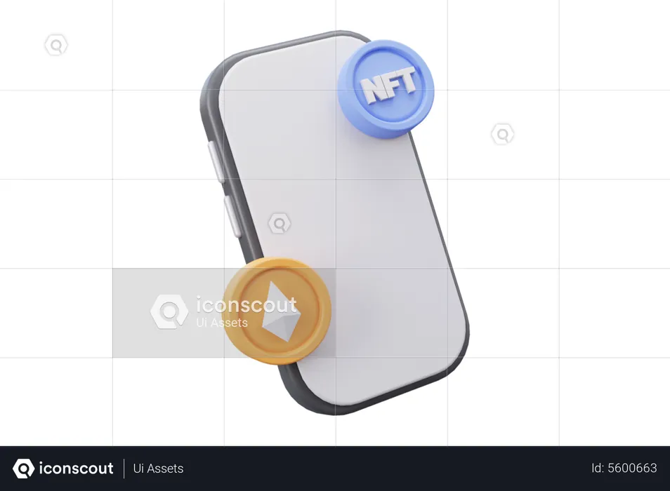 Troca de nft para ethereum  3D Icon