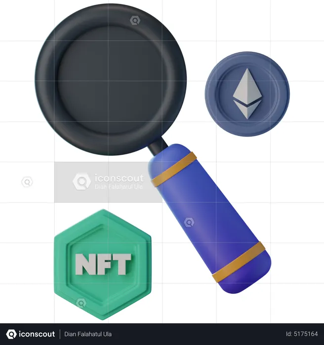 Pesquisa nft  3D Icon