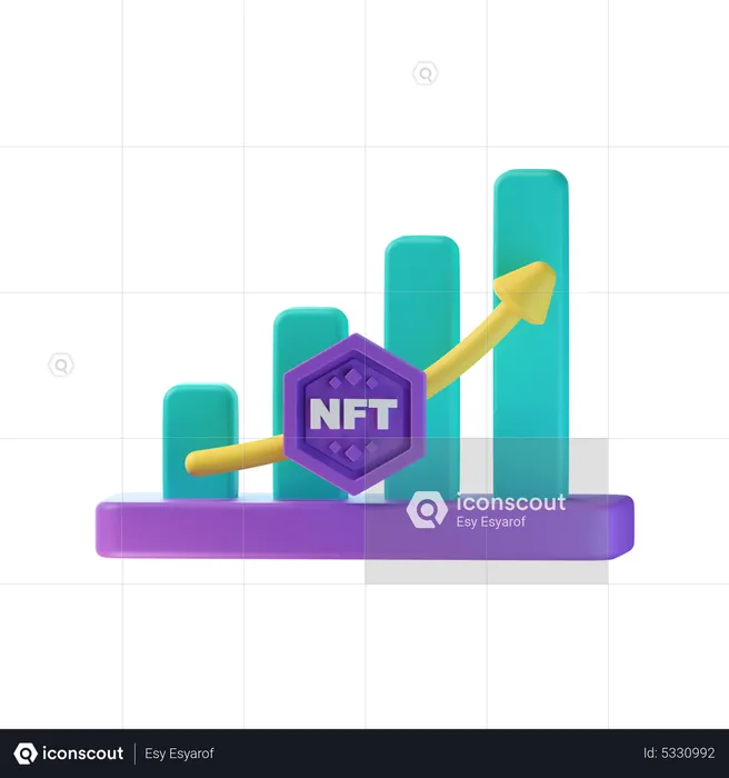 Tableau des bénéfices nft  3D Icon