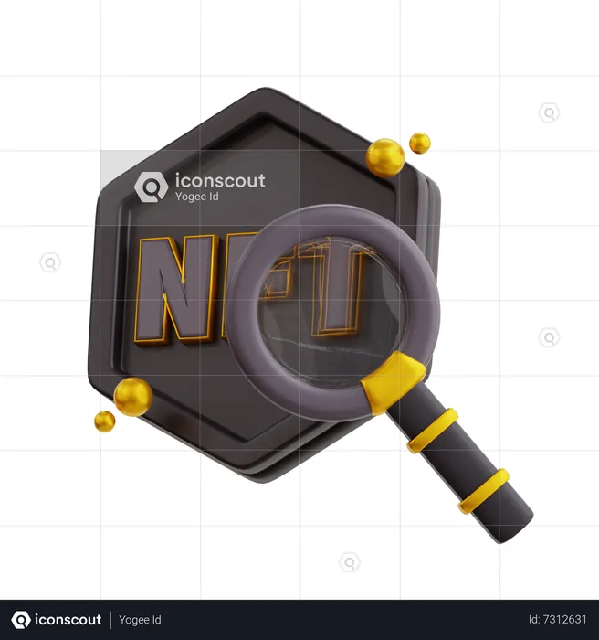 Proteção nft  3D Icon