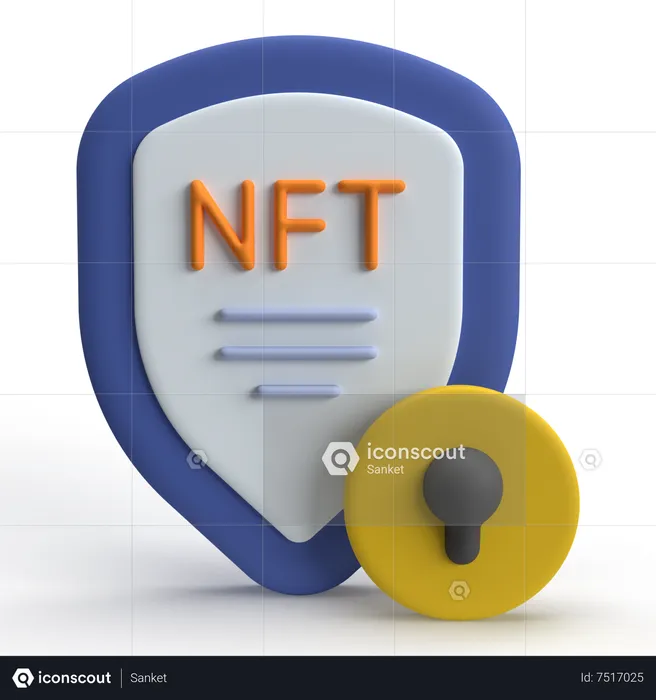 NFT Protection  3D Icon