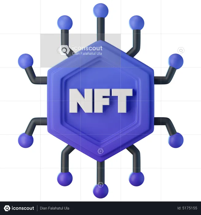 Red nft  3D Icon