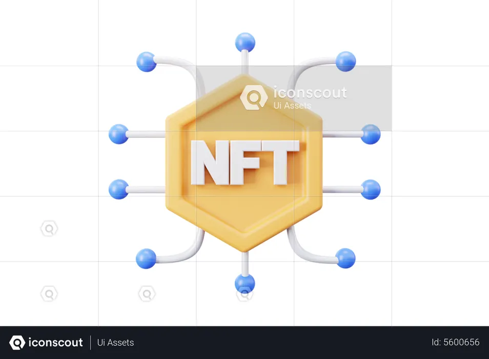 Red nft  3D Icon