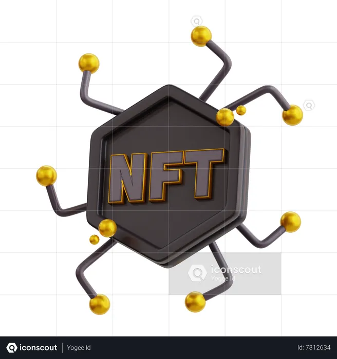 Red nft  3D Icon