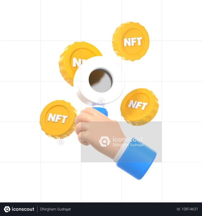 NFT Research  3D Icon