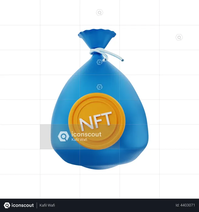 NFT sack  3D Illustration