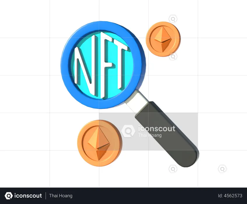 Nft Search  3D Illustration