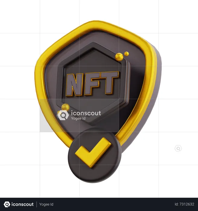 Sécurité nft  3D Icon