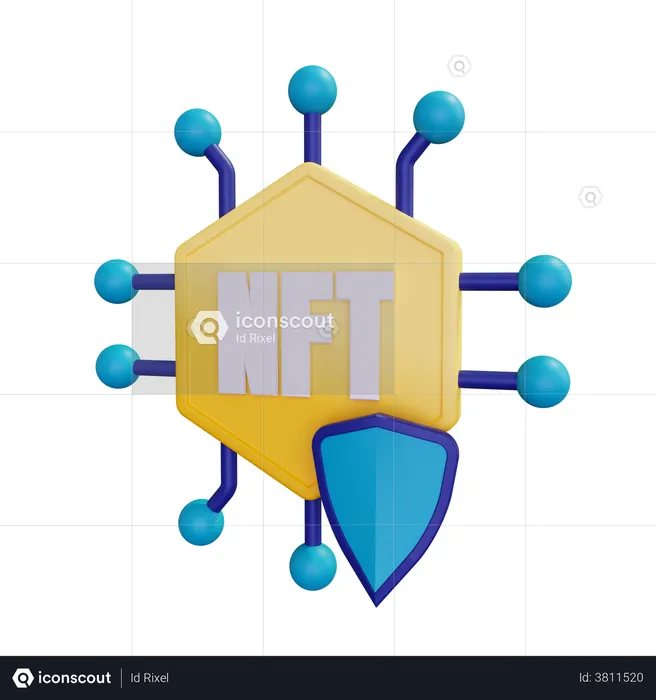 Nft Security  3D Illustration