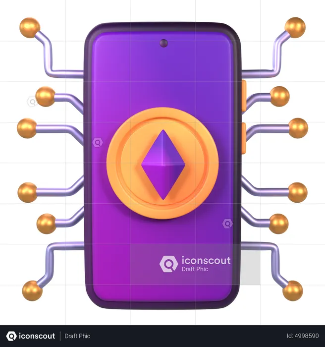 NFT Smart Contract  3D Icon