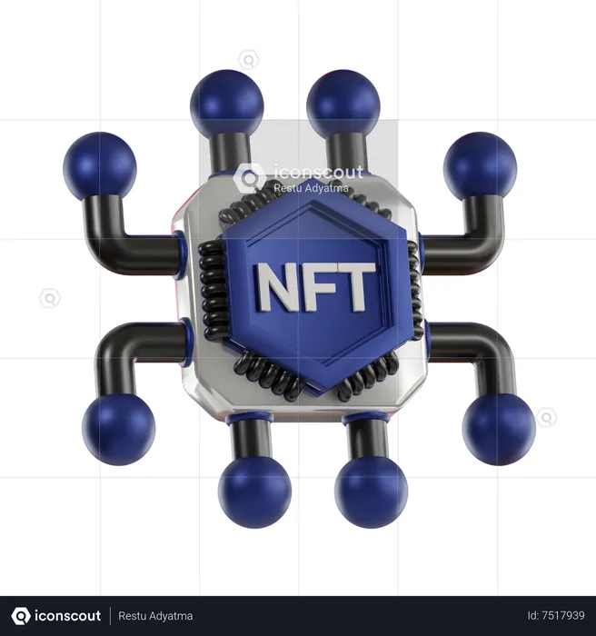 NFT Technology  3D Icon