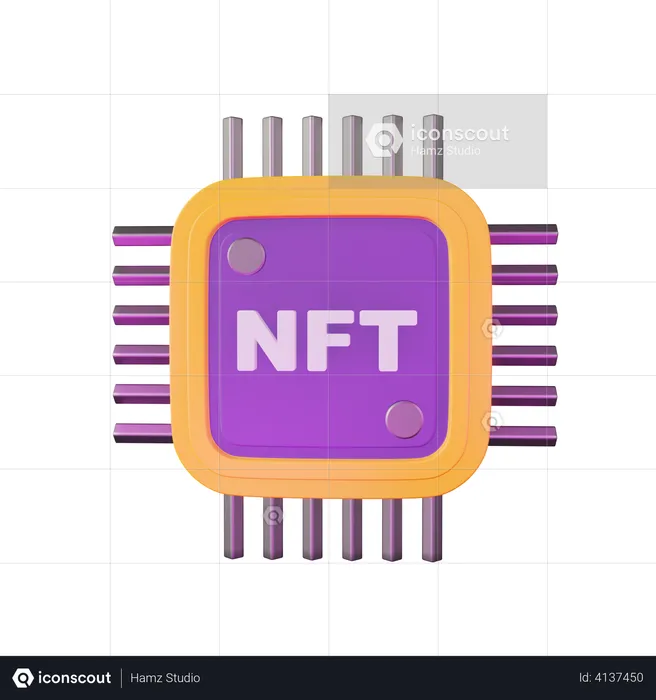 NFT Technology  3D Illustration