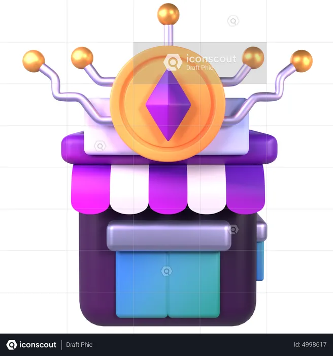 Tienda nft  3D Icon