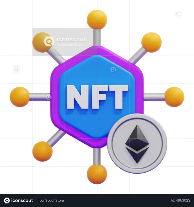 Nft Token  3D Icon