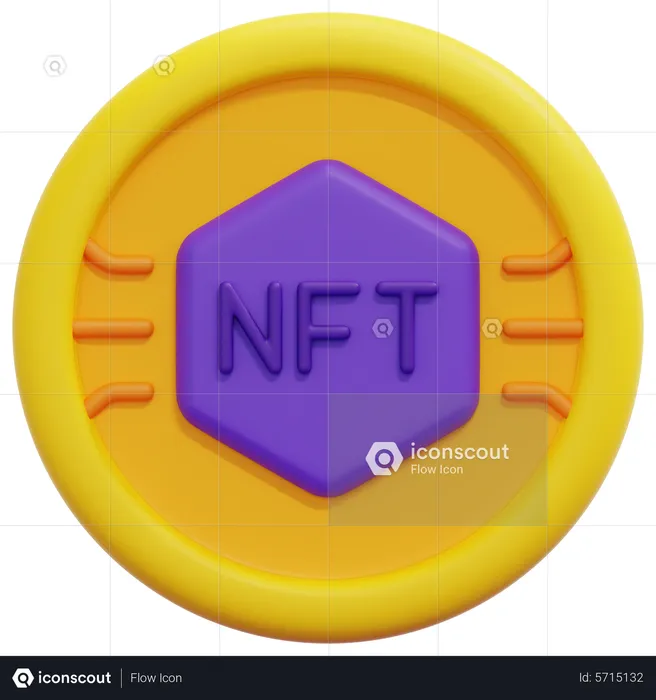 Token NFT  3D Icon