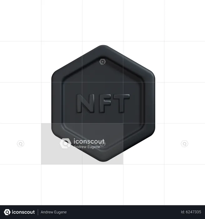 NFT token  3D Icon