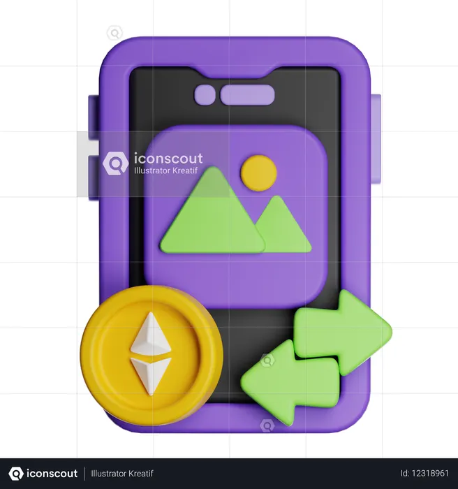 Nft Trading  3D Icon