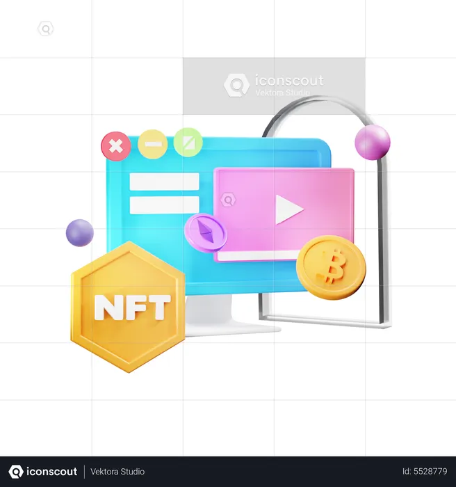 NFT-Überwachung  3D Icon