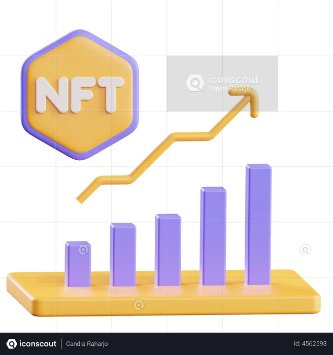 Nft Value Up  3D Illustration