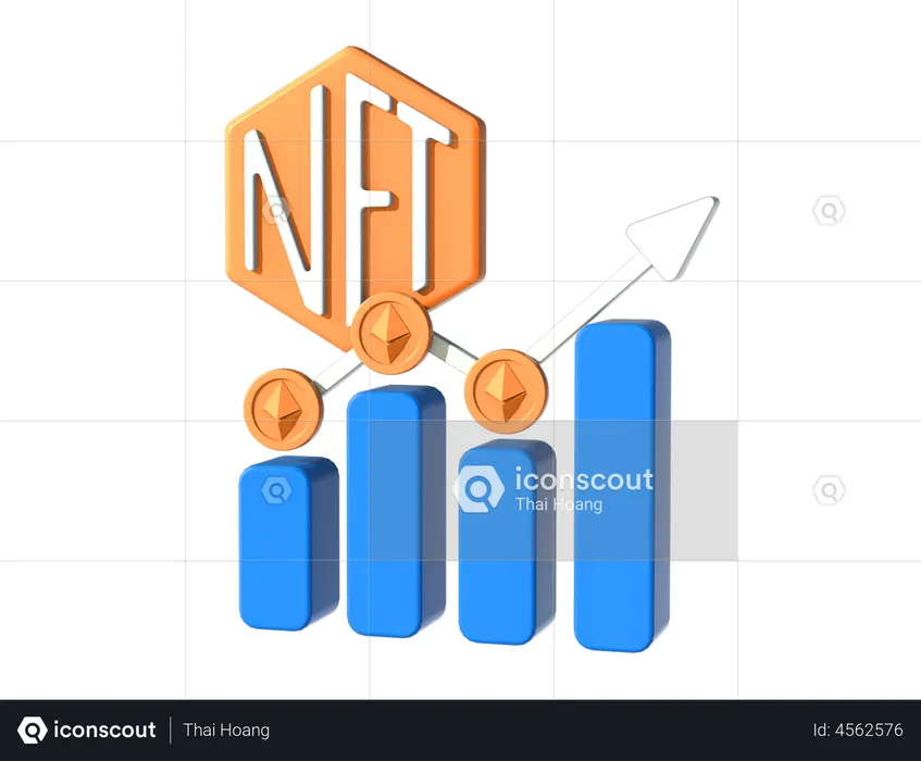 Nft Value Up  3D Illustration