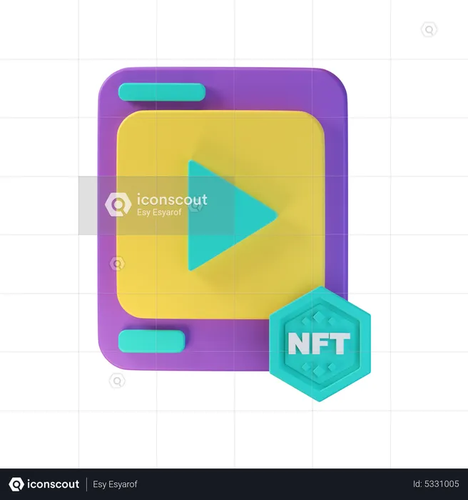 Nft Video  3D Icon