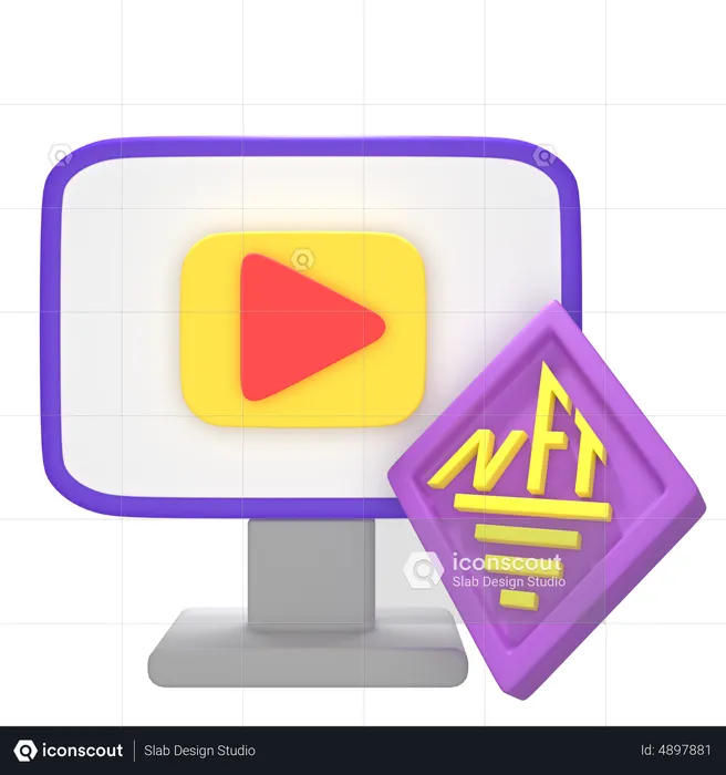 Nft Video  3D Icon