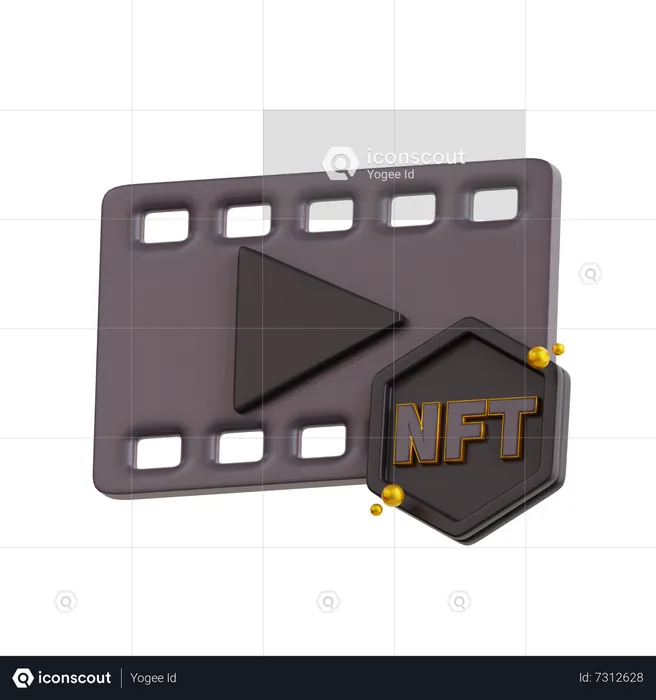 Nft Video  3D Icon