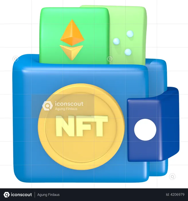 NFT Wallet  3D Illustration