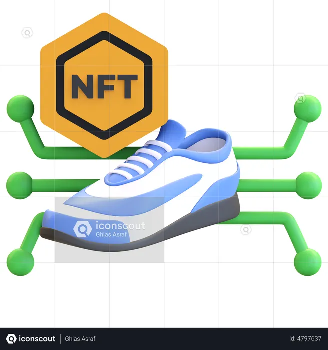 Zapatilla nft  3D Illustration