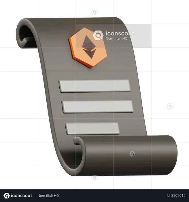 NFT-Zertifikat  3D Illustration