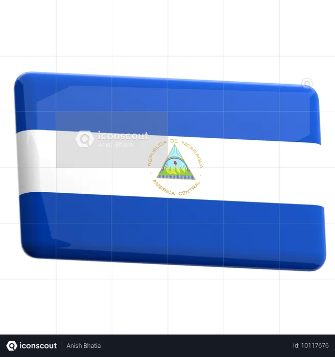 Nicarágua Flag 3D Icon