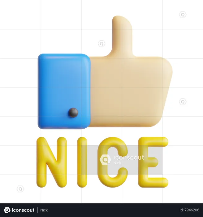 Nice Emoji 3D Sticker