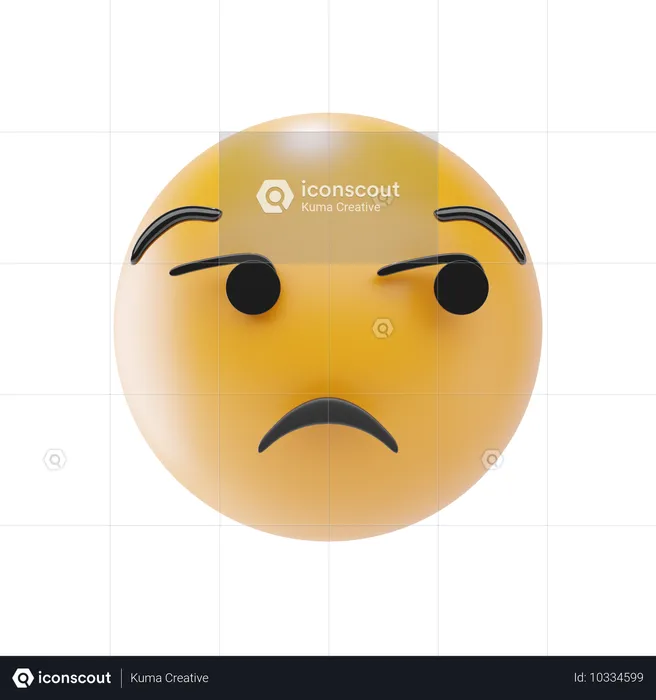 Emoji mit nicht amüsiertem Gesicht Emoji 3D Icon