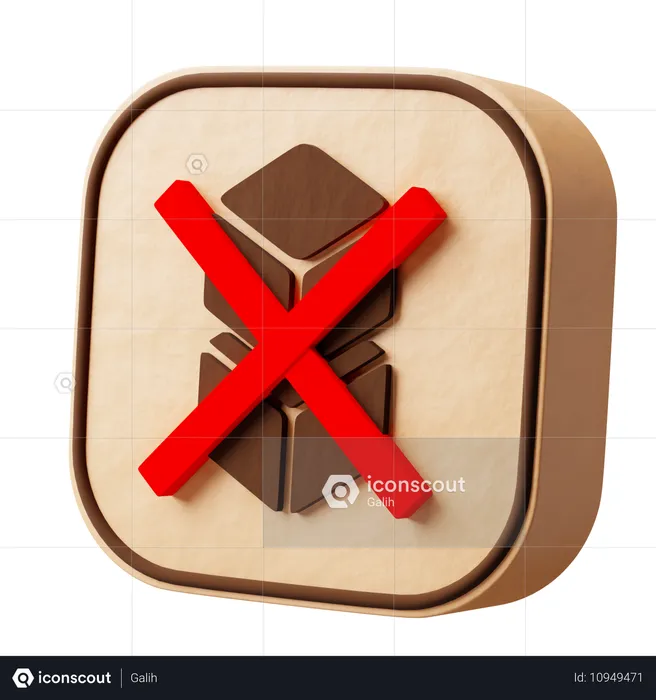 Nicht stecken Emoji 3D Icon