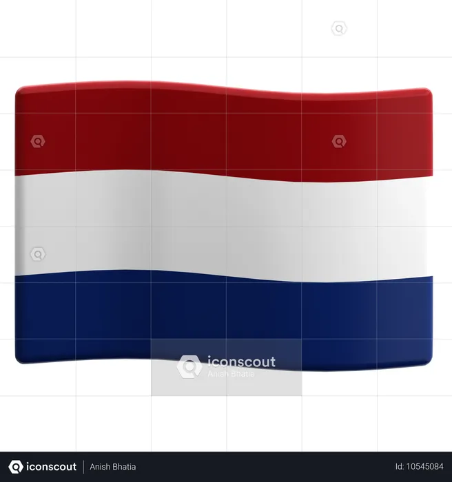 Niederlande Flag 3D Icon