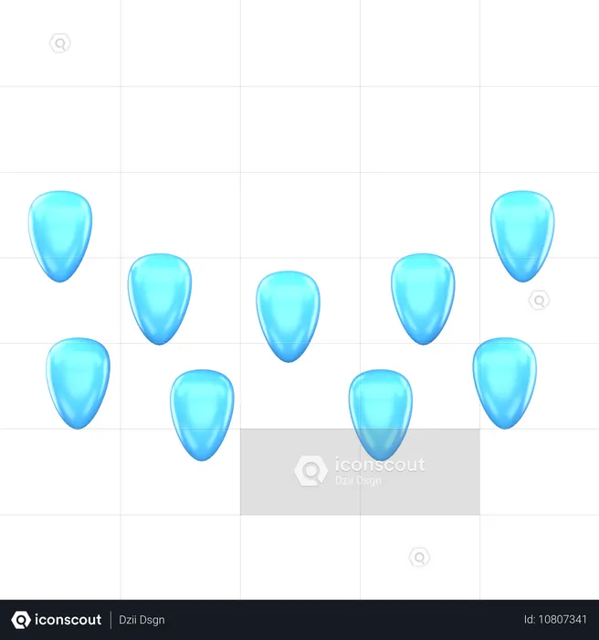 Nieselregen  3D Icon