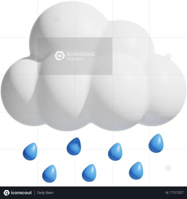 Nieselregen  3D Icon