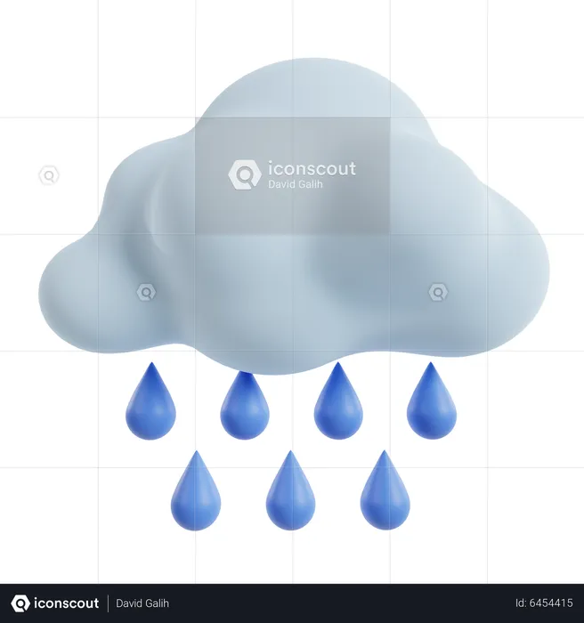 Nieselregenwolke  3D Icon