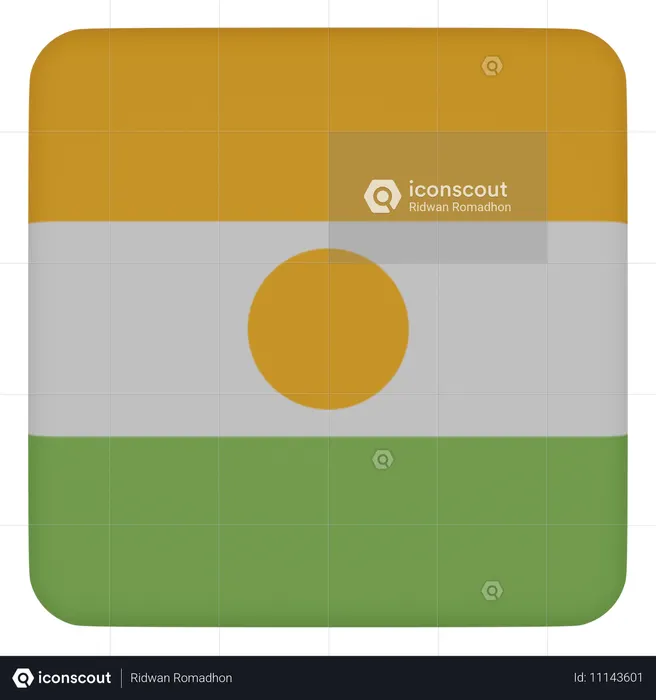 ニジェール Flag 3D Icon