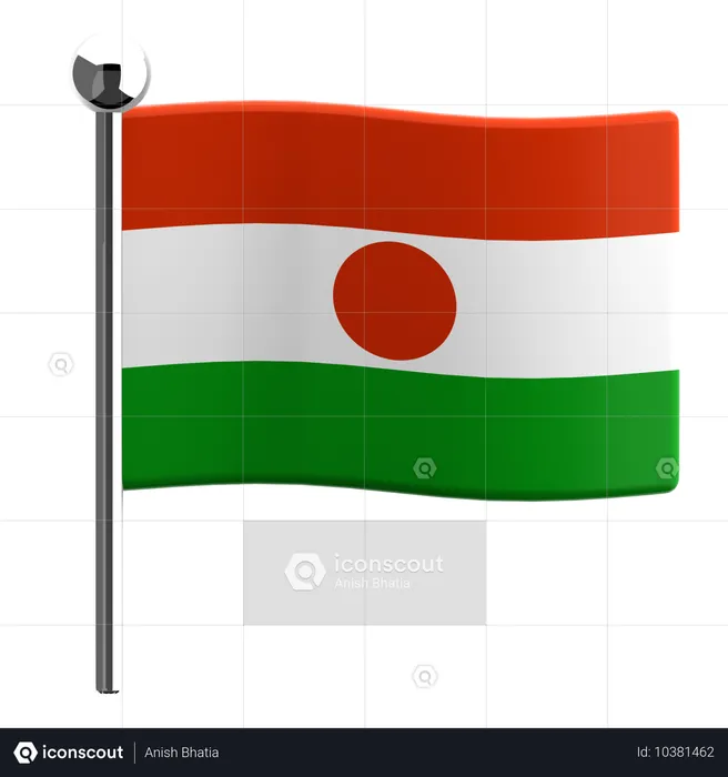 Niger Flag 3D Icon