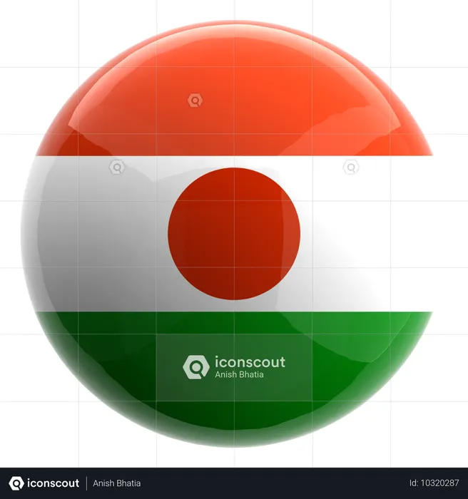 Niger Flag 3D Icon