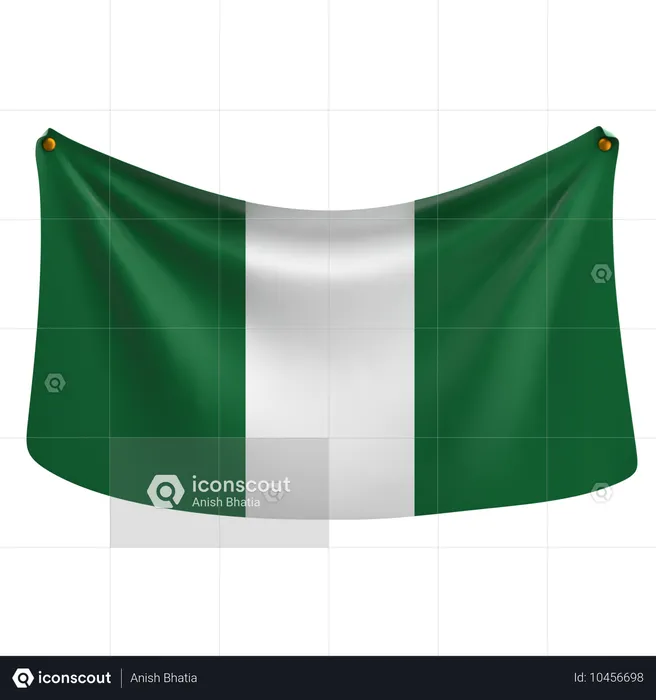 Nigéria Flag 3D Icon