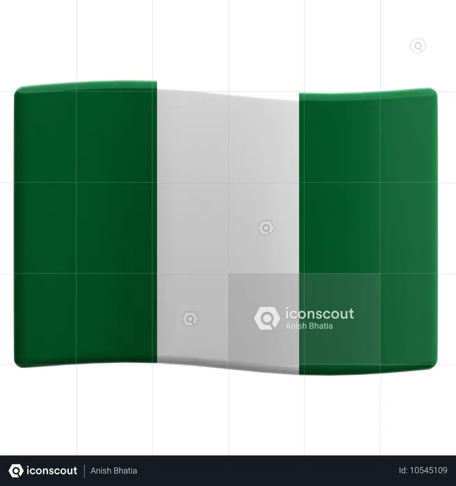 Nigeria Flag 3D Icon