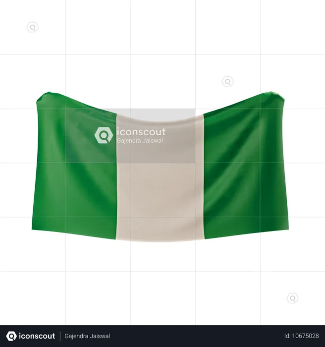 Nigeria Flag Flag 3D Icon