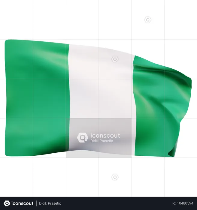 Nigeria Flag Flag 3D Icon